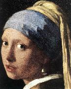 VERMEER VAN DELFT, Jan Girl with a Pearl Earring (detail) set Spain oil painting reproduction